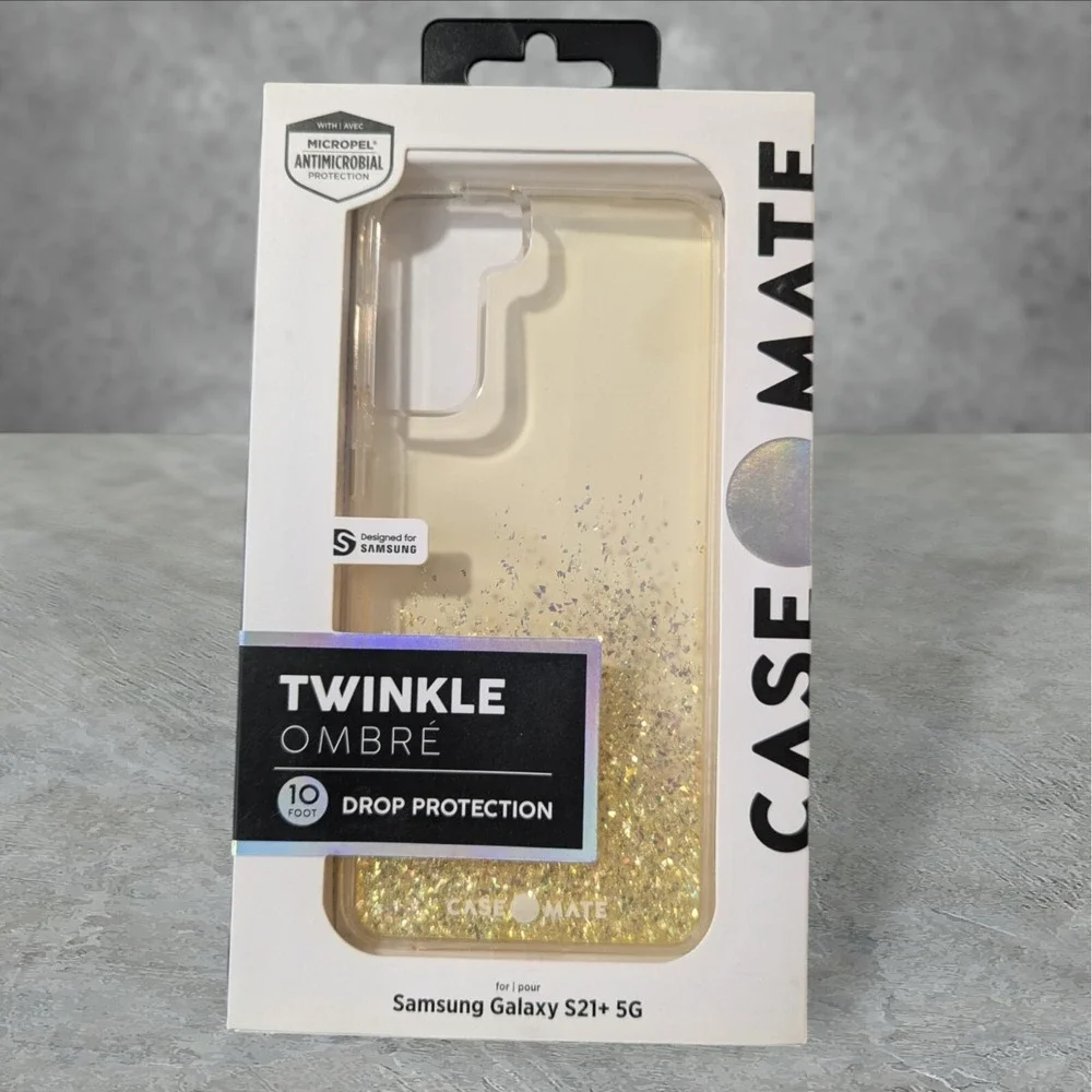 Case-Mate Twinkle Ombre Case For Samsung Galaxy S21+‎ 5G Gold See Description T9